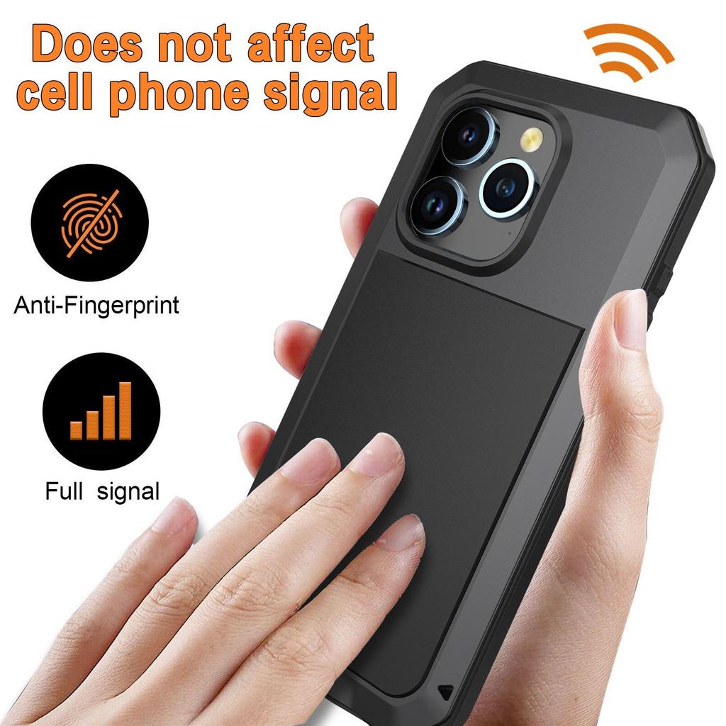 Apple 16 Three-Proof Metal Tank Phone Case for iPhone 15 Pro Max - Drop-Proof, Dust-Proof, Sealed Protection