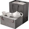 Qixuanyuan Mutton Fat Jade Porcelain Travel White Porcelain Tea Set