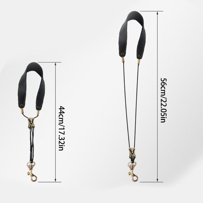 PU Leather Saxophone Neck Strap Comfortable Saxophone Strap Adjustable Saxophone Neck Strap Slings for Regular Beginners