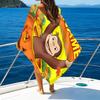 1pc Curious George8 Beach Towel with Custom Name, Beach/Swimming/Bath/Picnic/Camping Towel, Suitable for Seaside Beaches