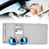 PU Leather Car Sun Visor Organizer CD Glasses Driving License Holder Car CD Sleeve Holder Gray