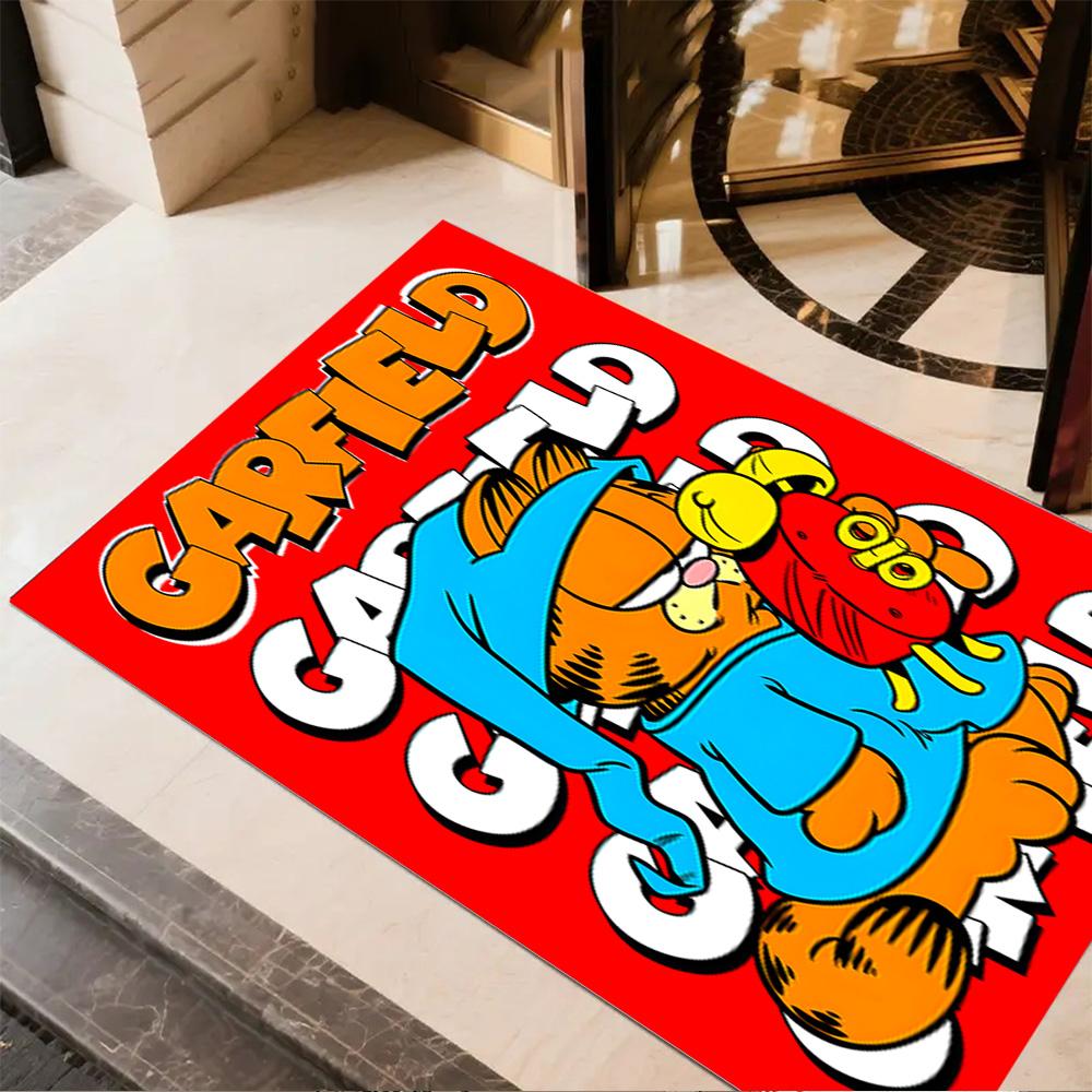 Garfield's Cozy Adventure Floor Rug Office Rug Suitable for Game Room Outdoor Bedrooms Entryway Antislip Carpet Anime Office Decor