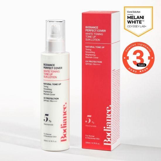 Bodiance Perfect Cover White Toning Tone-Up Sun Lotion 200ml