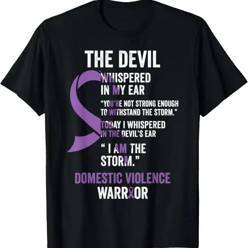 The Devil Domestic Violence Awareness Support Ribbon T Shirt