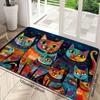 1PC Rainbow Cats Kitchen Rugs Non-Slip Home Door Mats Pop Design Bathroom Rugs Bath Mat Carpet for Home Sink Laundry Decor
