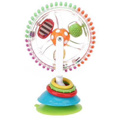 Handheld Colorful Baby Rattle Rotating Baby Chair Stroller Toy with Sunction Cup