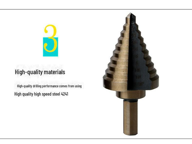 5-Piece British Step Drill Bit Pagoda Twist Drill Set