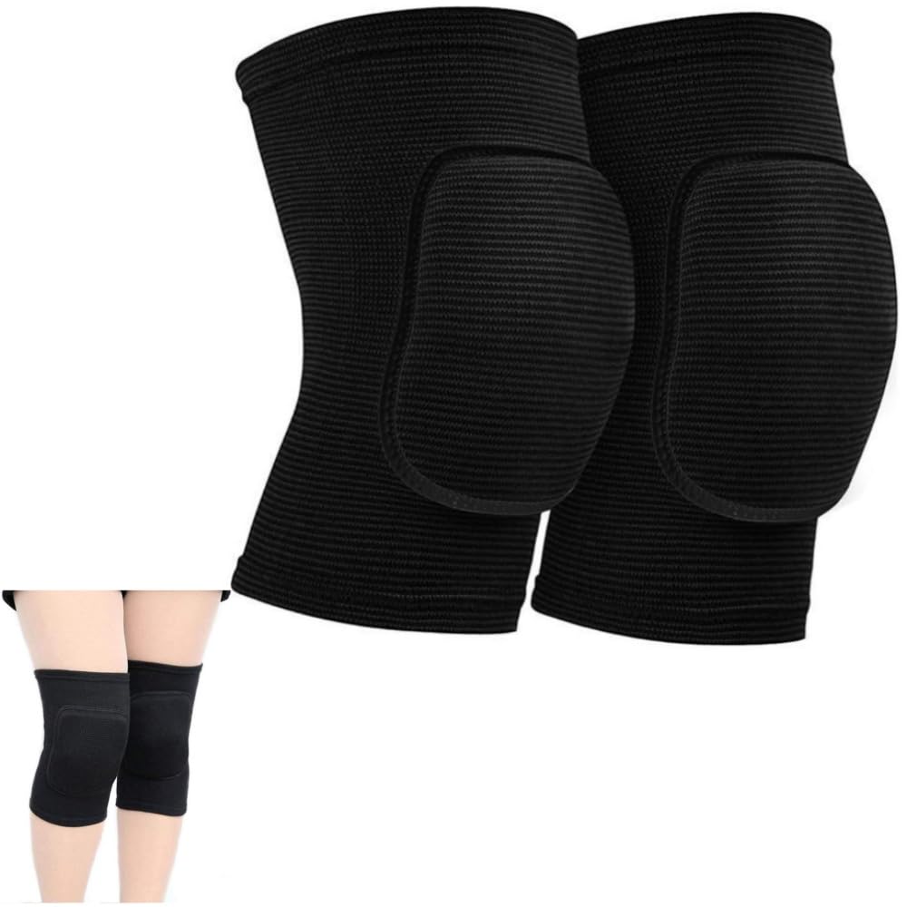 

Breathable Knee Protector Set for Both Unisex Shock Ideal for Mountain and Compression Design Stays in Place Pads, Knees, (Size M/All Black),