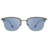 Longines Men S Rectangular SunglaSSeS Lg0022 09c Matte Gunmetal Blue 53mm 09c