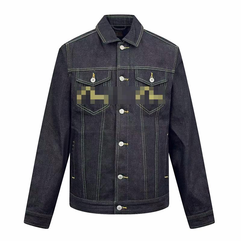 Мужская джинсовая куртка Evisu с вышивкой Золотого Дракона Small