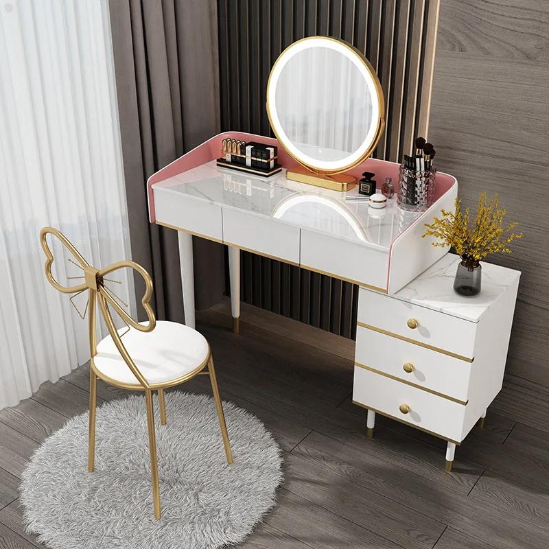 The Nordic Dresser Small Family Model Bedroom Contemporary Contracted with Lamp Light Decoration Lacquer That Bake Makeup Table