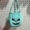 Traditional Velvets Pumpkin Candy Bag Seasonal Party Essential Storage Bag With Reinforced Handles Strong Fabric