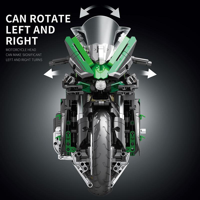 Reobrix570  Motorcycle H2 SX SE High-Difficulty Assembly Motorcycle Ornament Model Building Block Toy