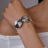 Non-Fading Cuff Bangle Bracelet Opening Opening Bangle Fancy Spiral Arm Bracelet  Party