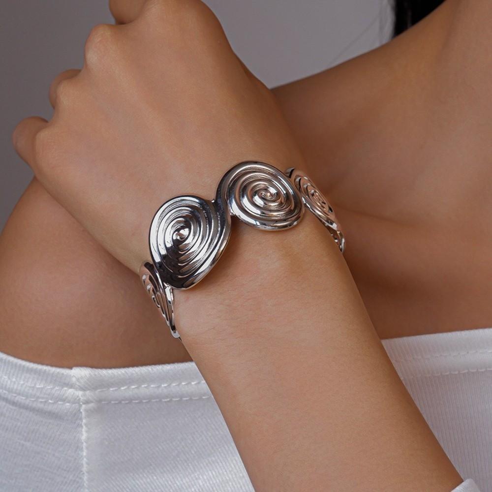 Non-Fading Cuff Bangle Bracelet Opening Opening Bangle Fancy Spiral Arm Bracelet Party