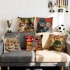 Baby Sinclair The Dinosaurs Square  Decorative Room Aesthetics Pillow Case Home Decor Bedroom Sofa Bed Pillow Cover X