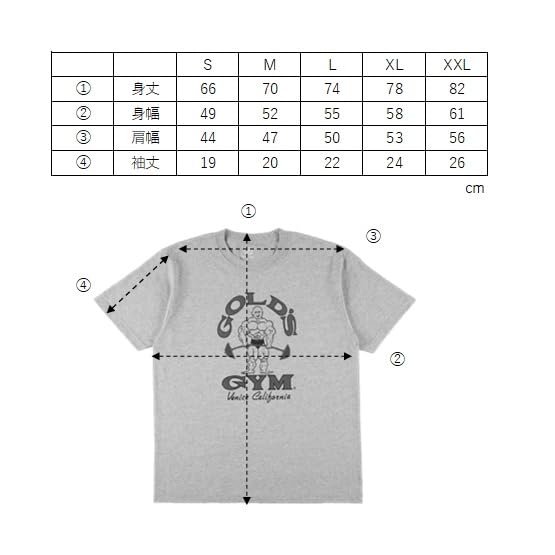 GOLD'S GYM Venice California Basic T-Shirt (G5170 Venice California) Black/XL, for Training and the Gym