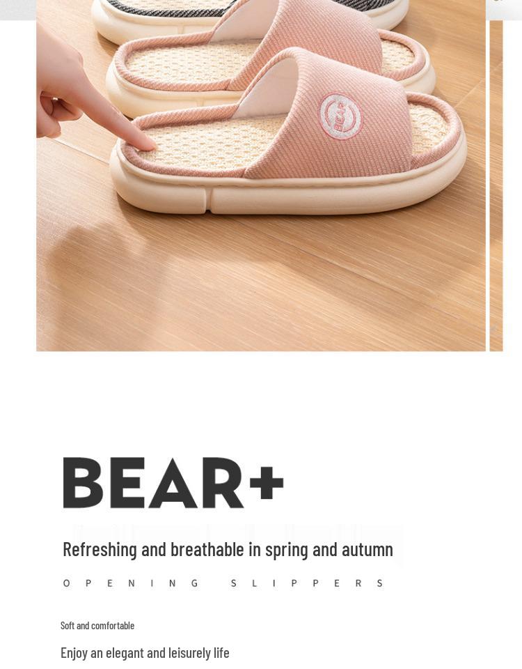 Unisex Breathable Linen Slippers – Indoor & Outdoor, Non-Slip, Silent, for All Seasons, Thick-Soled, 2025 Design.