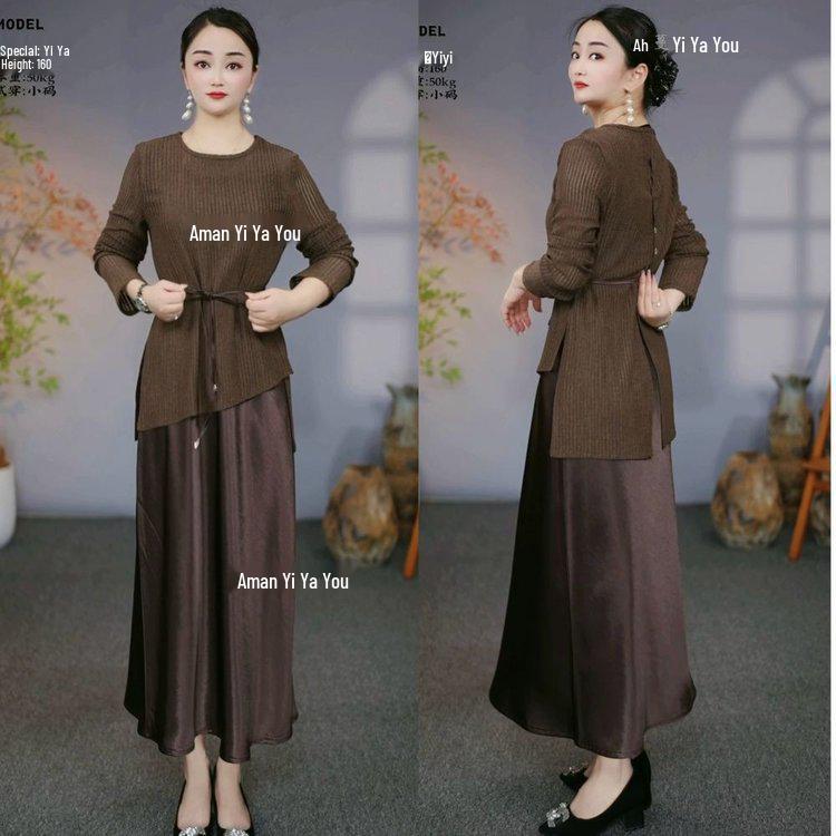 Premium Chic Casual Sling Dress Set for Spring/Summer - Flaw-Covering & Slimming Two-Piece