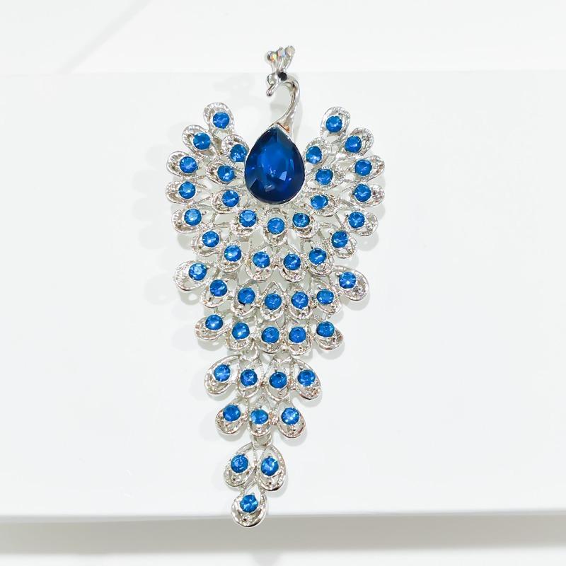 

Fashion Diamond-encrusted Peacock Brooch Female Niche High-end Pin DIY Simple Light Luxury Corsage Brooches for Women