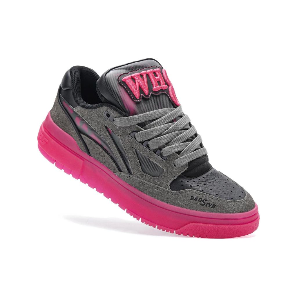 WHOOSIS x Li Ning Rookie Textile, Synthetic Leather, Leather Slip Resistant Abrasion Resistant Low top Skateboard Shoes ABCS115-3