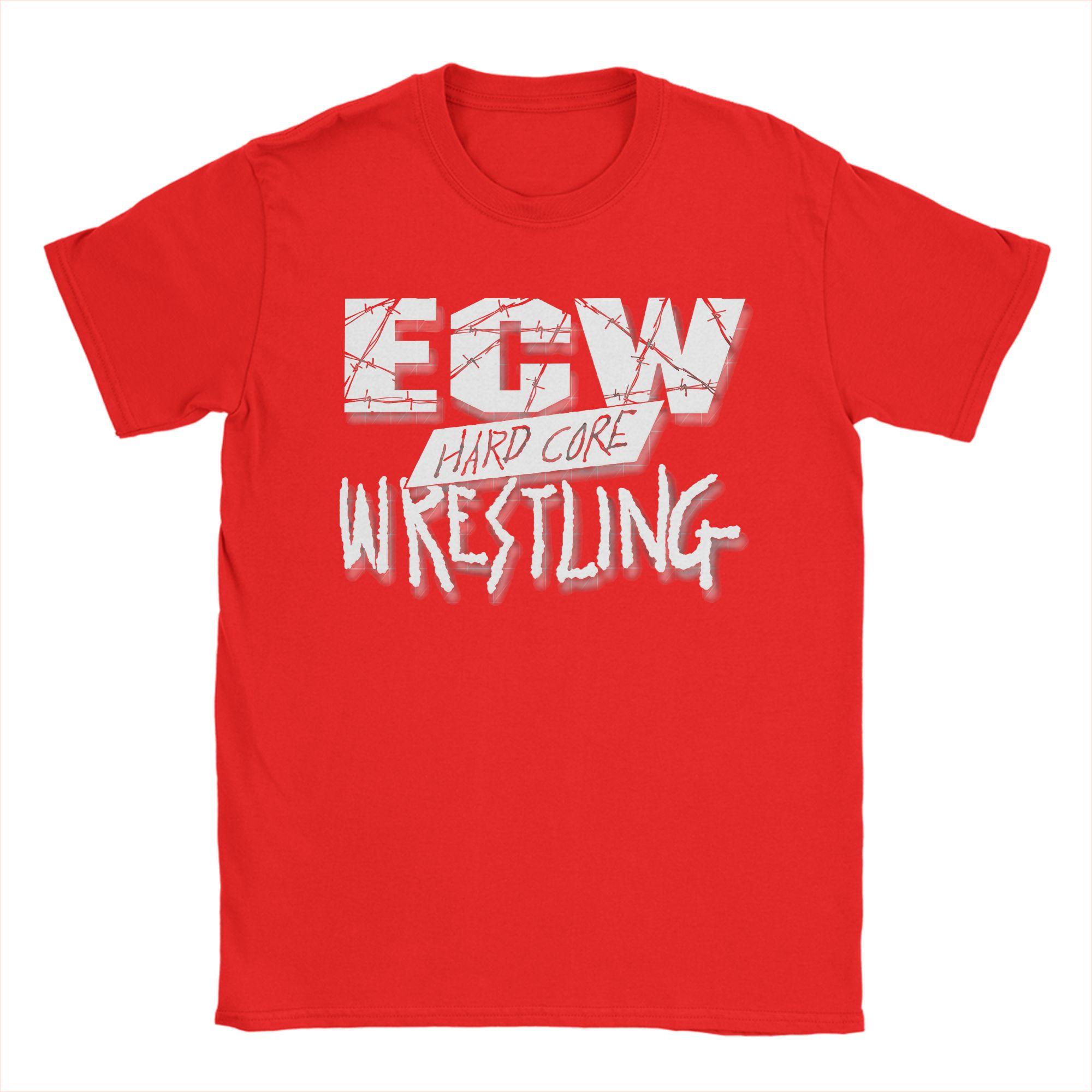 ECW Hardcore Wrestling TShirt Summer YK Retro TShirts Cotton Hip Hop Tshirt For Unisex Print Tops S