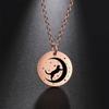 My Shape Cat Moon Star Round Pendant Necklace Women Girl Gold Color Stainless Steel Aesthetic Necklace Choker Fashion Jewelry