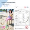 Children's Three-Piece Mermaid Bikini Swimsuit Set - Includes Princess Dress Performance Costume for Kids