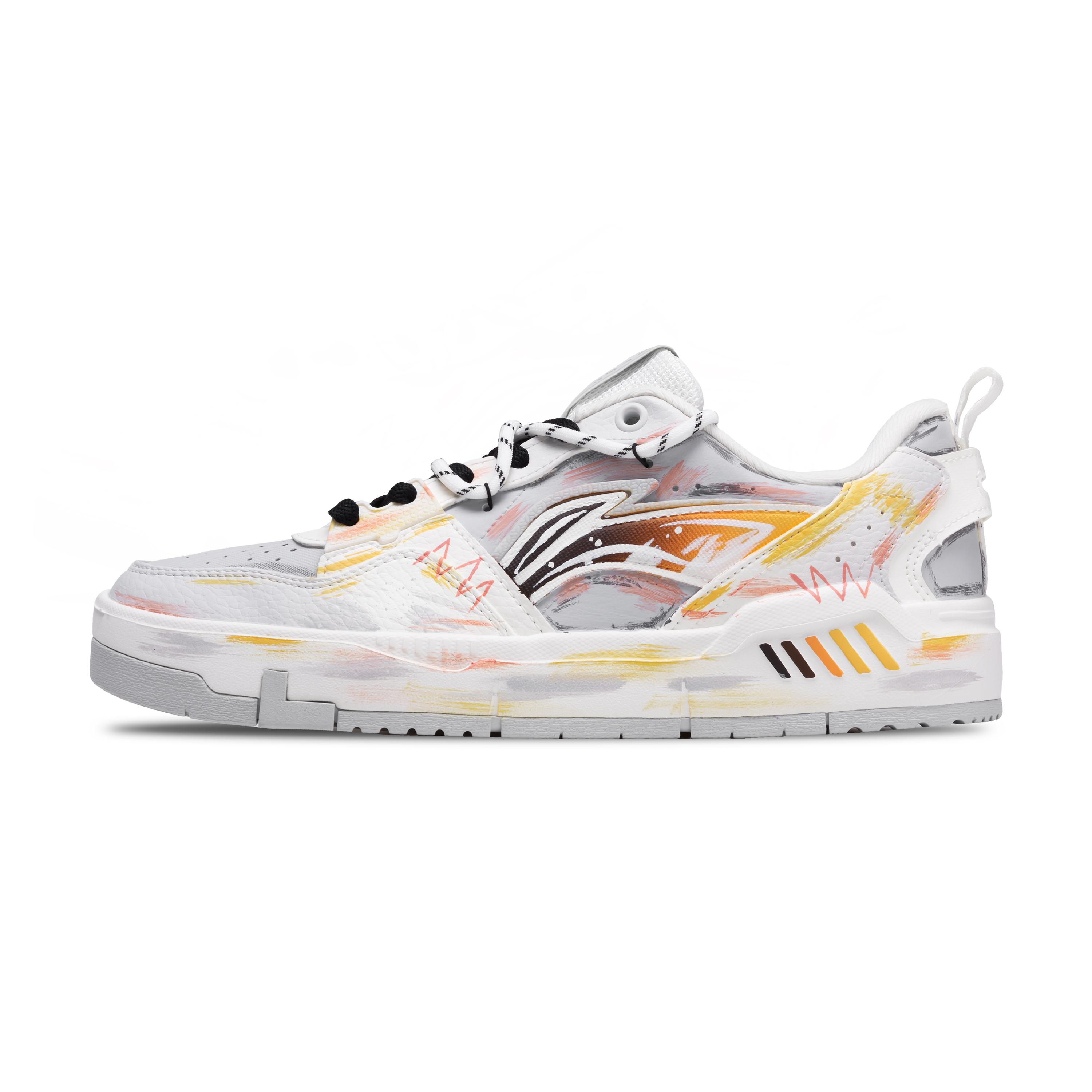 Li Ning Оригинальная Эра Волна Сяо Синтетическая Кожа Нескользящая, Износостойкая, Дышащая AGCU337-3(Команда28-) 40