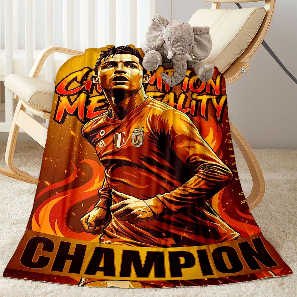 Ronaldo's Legacy Football Blanket Soft & Cozy Great for Bedding Bed Picnics Four Seasons Universal Warmthful Decor