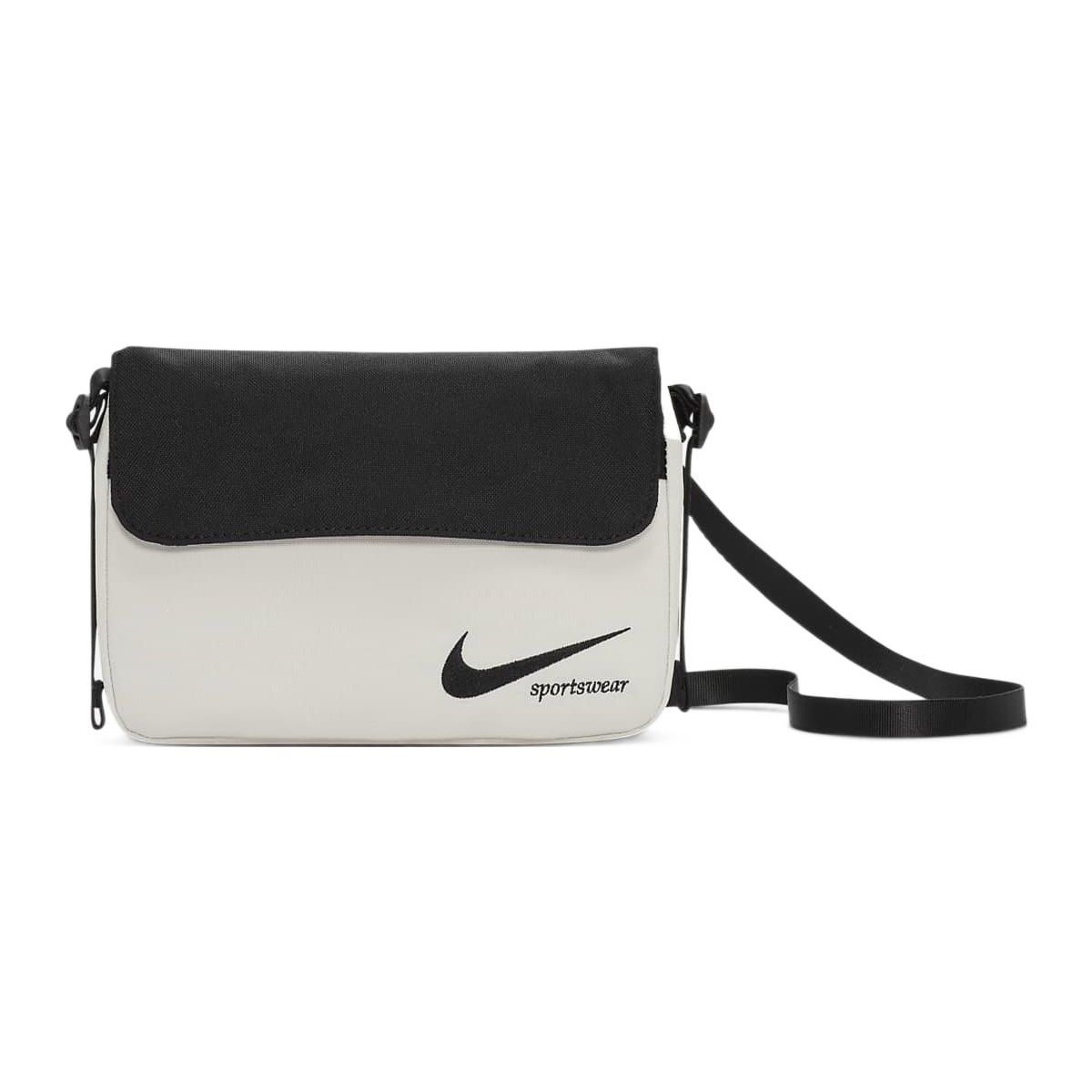 

Nike Futura Minimalist Magnetic Snap Adjustable Shoulder Strap Fabric Messenger Bag Unisex bags FB2858-010 Black/White