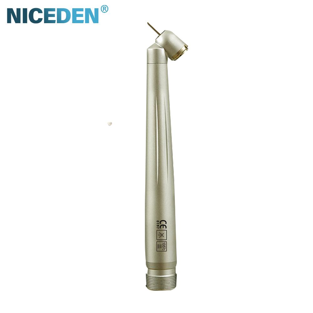Niceden Rear Exhaust Dental 45° Anti Retraction Surgical LED High Speed Handpiece Air Turbine 45 Degree Handpiece