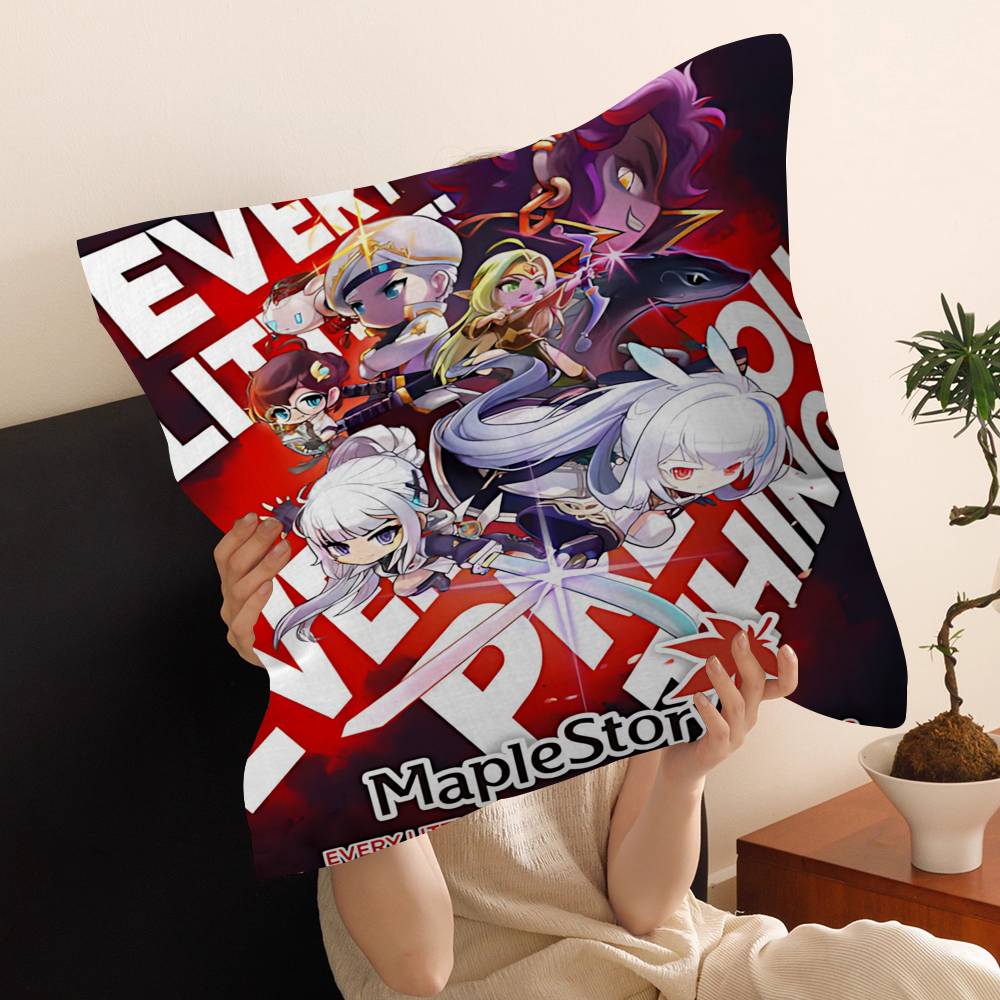 Game MapleStory Live Personalized Pillow Cover Kids Bedroom Wild Party Decor Pillowcase Kid Birthday Shower Gift