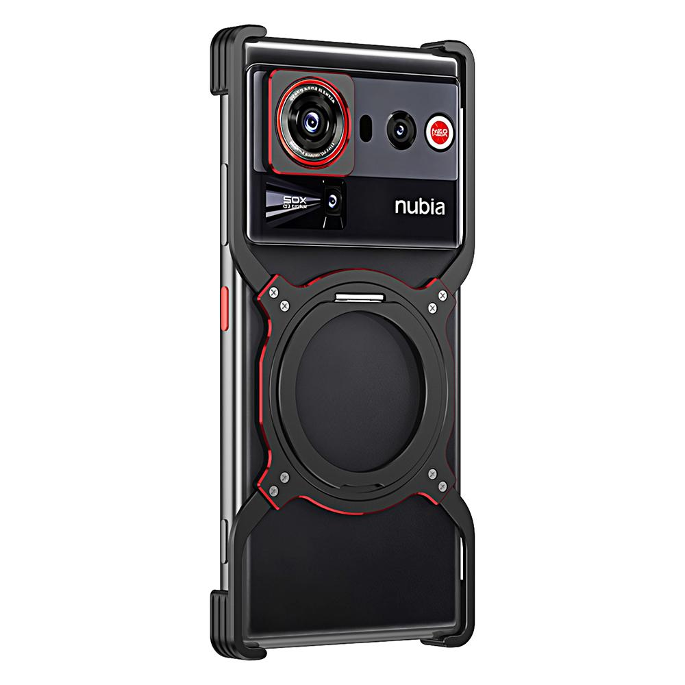 

Для ZTE nubia Z80 Ultra 5G Чохол Підставка Металевий Бампер Магнітна Кришка для Телефона