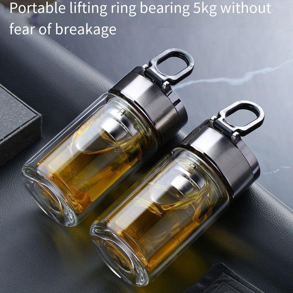 240/300ML Glass Tea Cup with Filter Glass Teapot Leak Proof Tumbler Drinkware  Outdoor