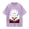 Anime Black Clover Asta Printed Tee Men Women Washed Cotton T-shirts Short Sleeve Vintage T Shirt Harajuku Male Oversized Tshirt