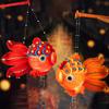 Handmade Koi Fish Lanterns Ornament Autumn Koi Fish Lanterns Accent Handheld Portable Party Hanging Decorations