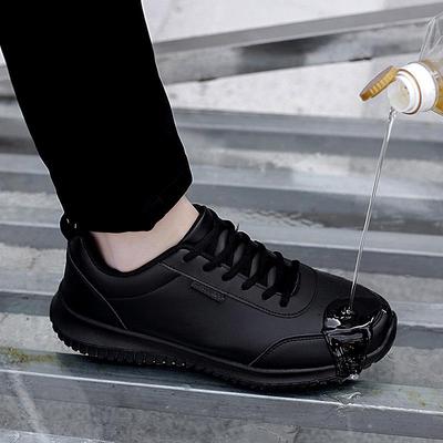 Herren Wasserdichte Kochschuhe - Große Größe Leder Restaurant Arbeits- & Freizeit-Sportfußbekleidung