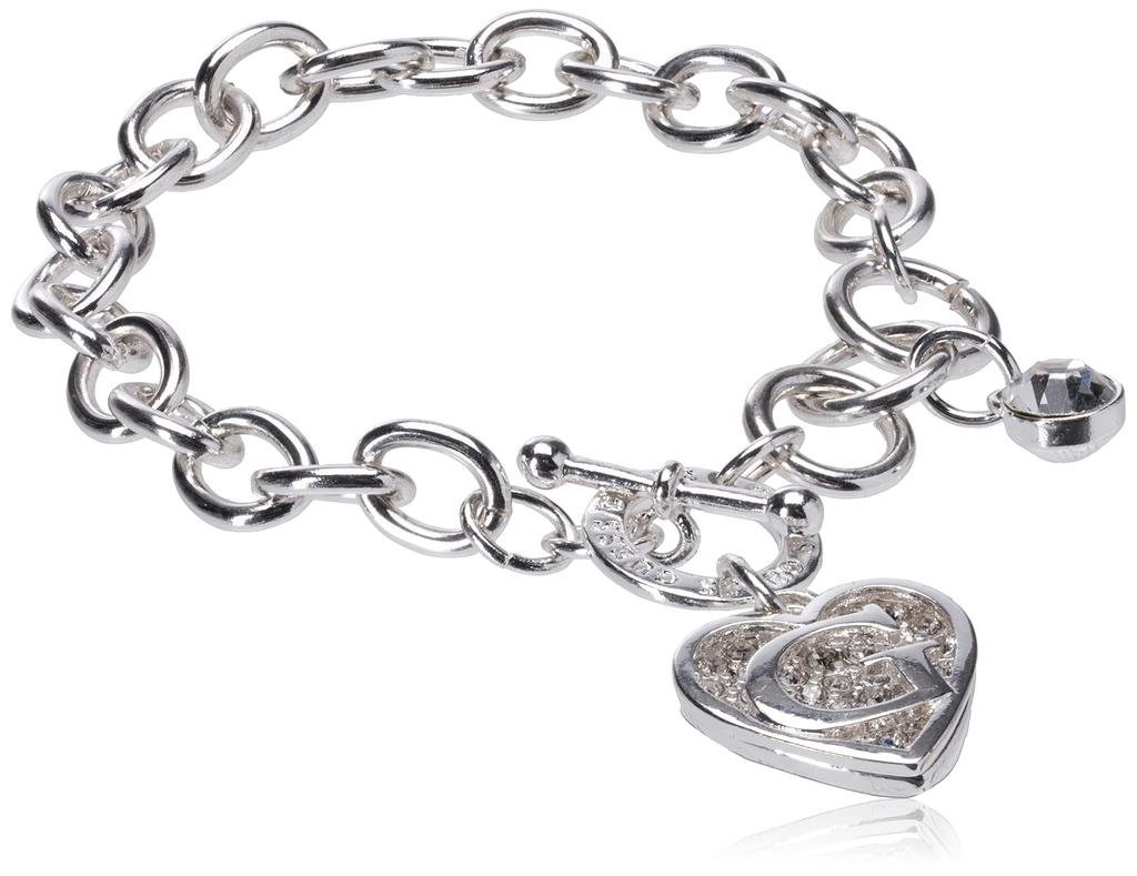 Logo Heart Toggle Chain Bracelet Charm Bracelet