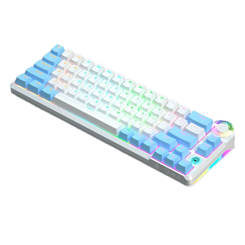 66 Key Low Price Custom Electronics Notebook Desktop Diy Pc Wired Mini Backlit Mechanical Gaming Keyboard