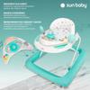 Caminador Interactivo para Niños para Aprender a Caminar Ajuste de Altura Volante Frenos Menta Estrellas