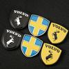 2 Stück Auto Schild Emblem Abzeichen Aufkleber 3D Metall Elch Logo Decal für XC90 V90 V60 XC60 V40 S80 S60 S90 C40 XC40 V70 XC70 C30