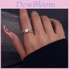Geometric Crystal Open Ring For Women Fashion Jewelry Summer Accessory