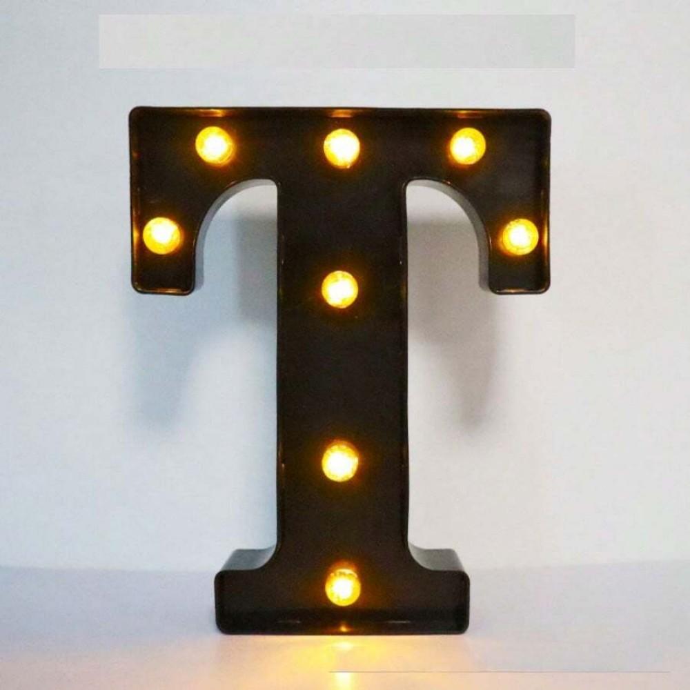 1PC 21.8cm LED Letter Light Luminous Letter and Number Night Light Suitable for Home Bar Wedding Birthday Party Decoration