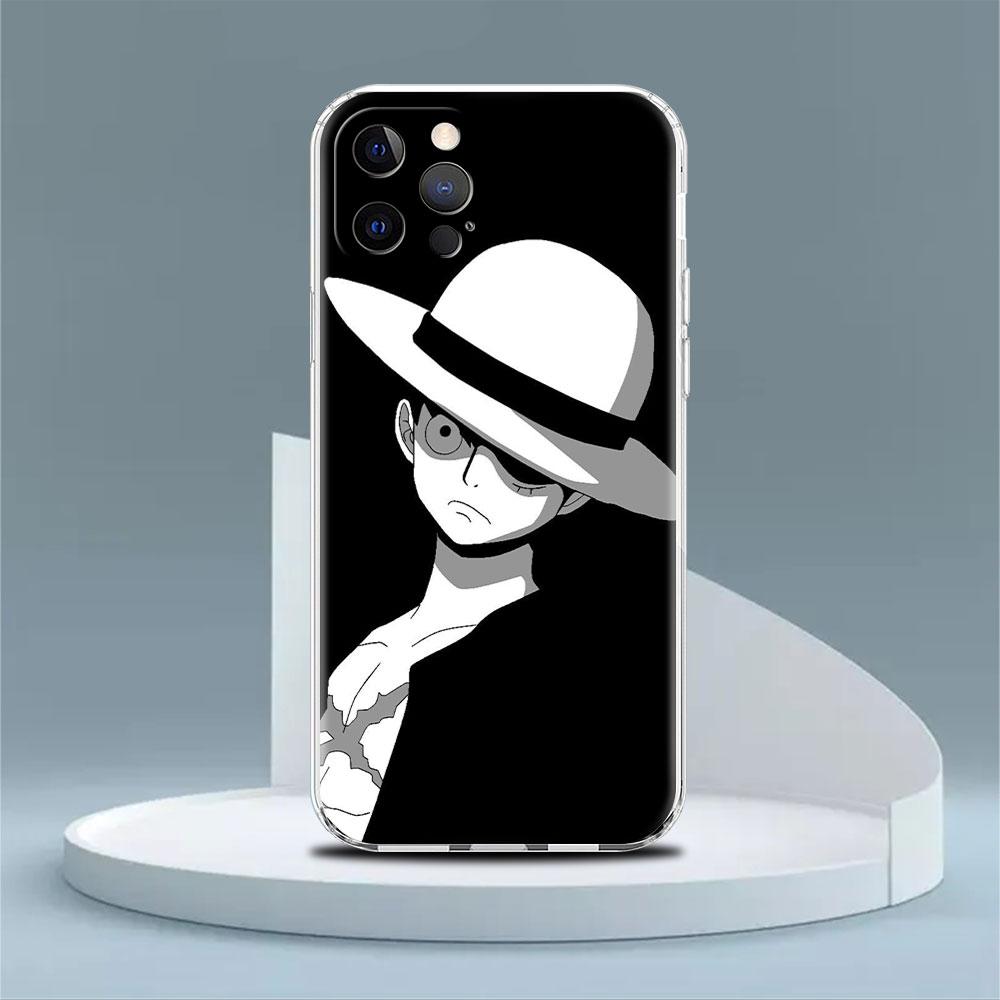 Clear Case For Apple iPhone 13 Pro 11 14 12  7 8 Plus SE 2022 XR X XS Max 6 6S Silicone Phone Cover Anime One- Piece