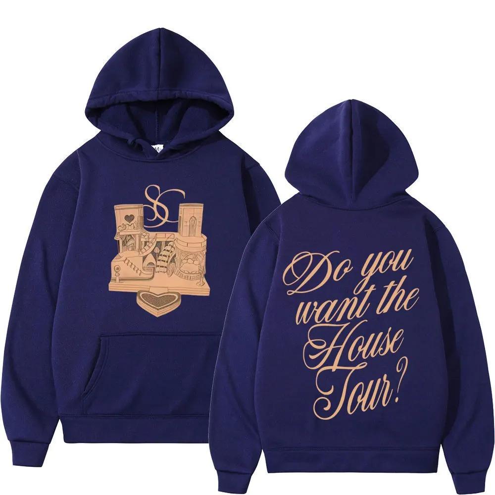 Do You Want The House Tour Sabrina Carpenter Vintage Print Hoodie Men Wome Pullover Long-sleeved Fashion Sweatshirt Tops