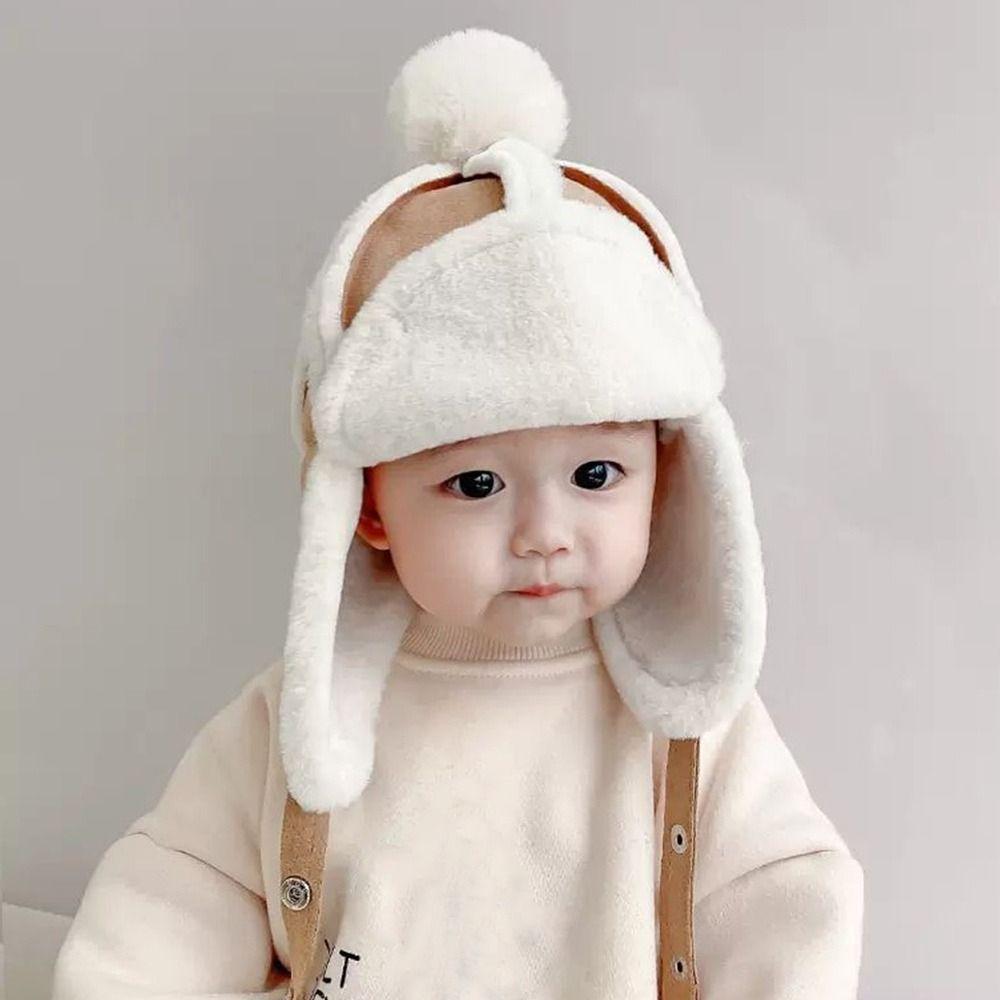 1-4Year Thicken Kids Beanie Cap Windproof Baby Knitted Hat Outdoors Winter Baby Hat Newborn Toddler
