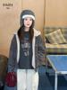 YOJIA Girls' Stylish Hooded Jacket, Thickened and Warm for Big Kids, Winter 2025 Edition.
