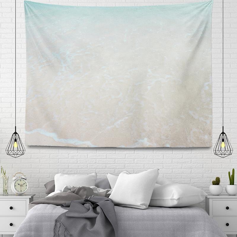 Summer Seaside Waves Sunset Beautiful Scenery Printing Pattern Tapestry Home Living Room Bedroom Wall Decoration Tapestry