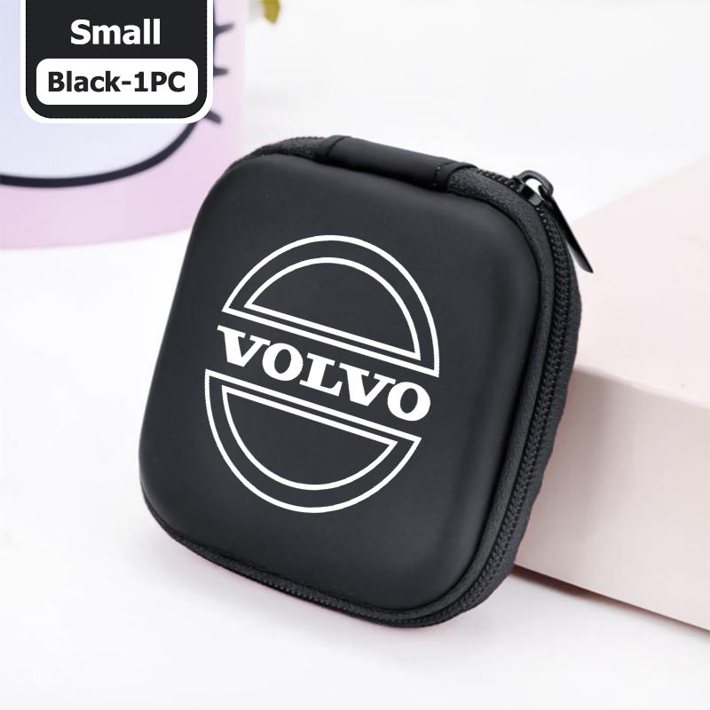 Car Portable EVA Bluetooth Earphone Cable Case Storage Bag For Volvo S60 S80 S90 C30 XC40 XC60 XC70 XC90 V40 V60 V90 T6 HL9